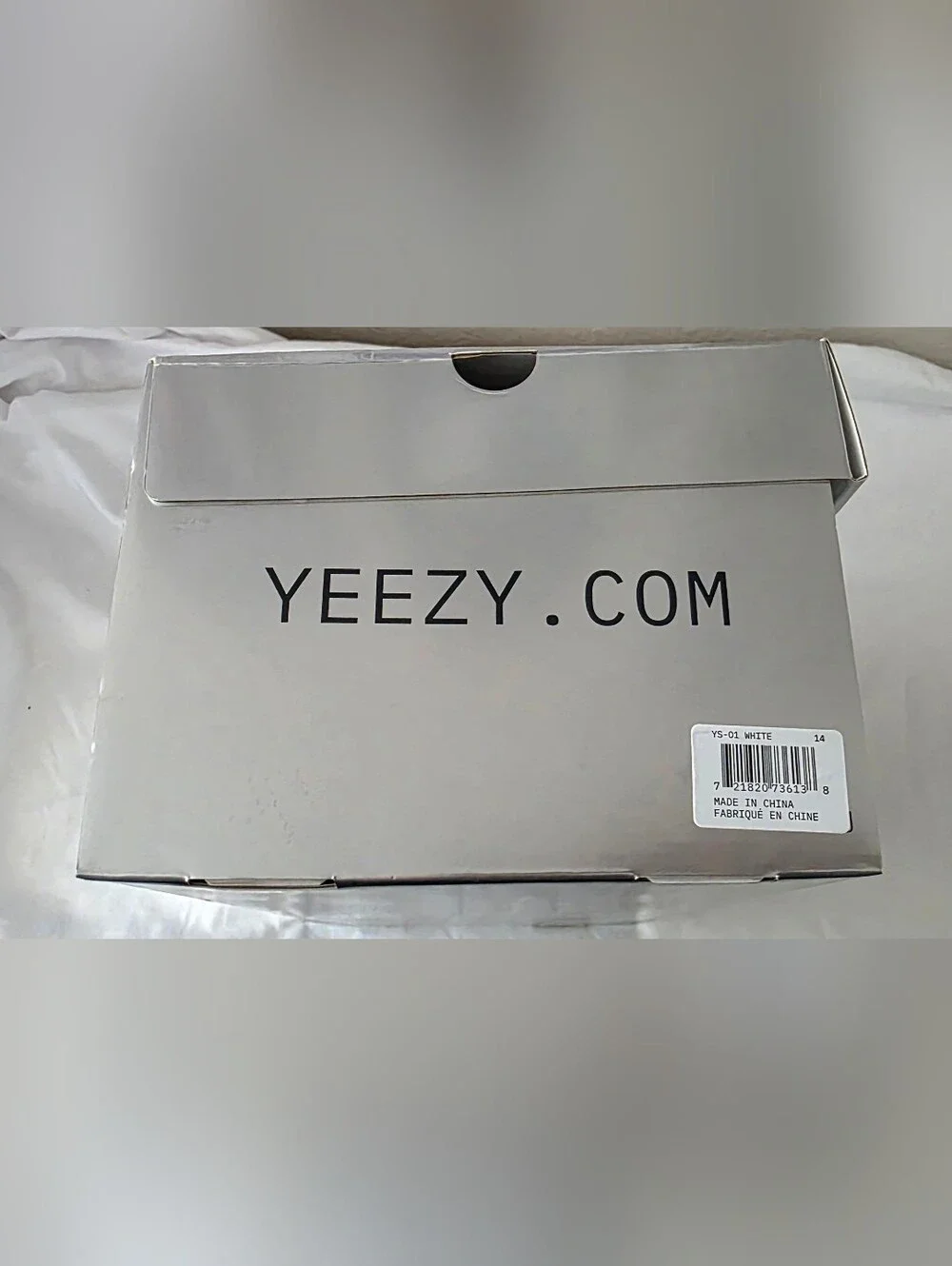YEEZY YS-01 White Slide Authentic With New with Box In Hand size 14 Men's Rare